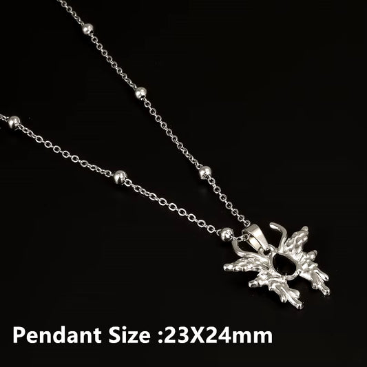 1Pc Stainless Steel Women Italian Lucky Horn Chili Pendant Necklaces Personality Red Hot Pepper Men Grunge Collares Jewelry