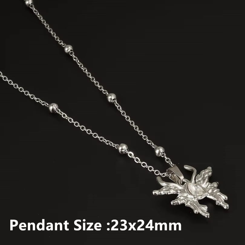 1Pc Stainless Steel Women Italian Lucky Horn Chili Pendant Necklaces Personality Red Hot Pepper Men Grunge Collares Jewelry