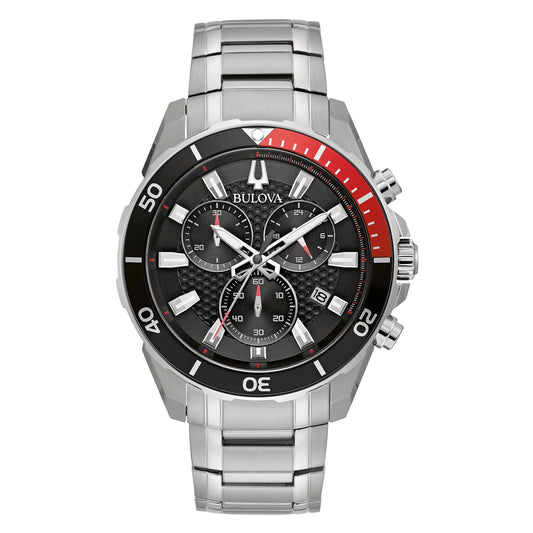 Men'S Stainless Steel Chronograph Watch 98B344