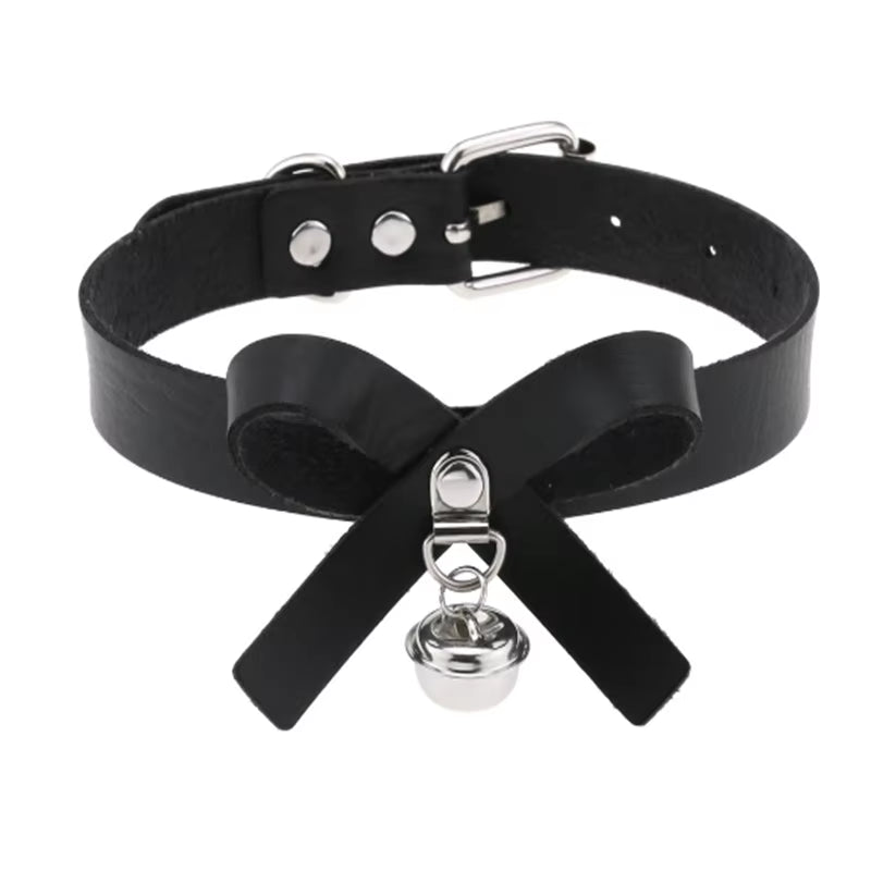 1Pc Harajuku Sexy Heart Rivets PU Leather Black Goth Punk Choker for Y2K Girls DIY Goth Star Pentagram Chunky Necklaces Jewelry